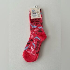 Blue Q "Try Sucking At Something For Once" Socks- Cotton Crew Socks NWT
